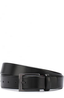 Кожаный ремень с металлической пряжкой HUGO