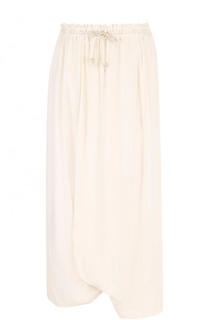 Однотонная юбка-миди с эластичным поясом Yohji Yamamoto