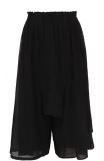 Укороченные однотонные брюки из хлопка Yohji Yamamoto