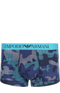 Хлопковые боксеры с широкой резинкой Emporio Armani