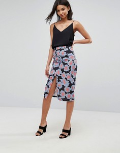 Юбка миди с цветочным рисунком Glamorous - Мульти