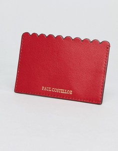 Подарочный набор из красного кожаного бумажника и визитницы Paul Costelloe - Красный