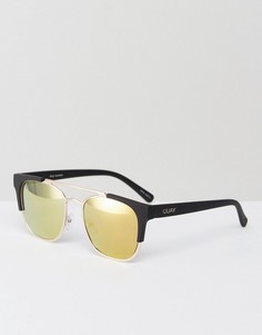 Солнцезащитные очки в золотистой оправе Quay Australia - Золотой