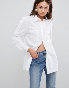 Рубашка с оборками Glamorous - Белый