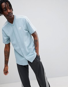 Голубая футболка в стиле ретро adidas Originals Nova Football CE4804 - Синий