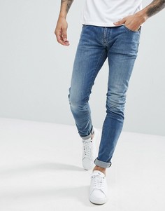 Светлые джинсы слим Emporio Armani J10 - Синий