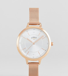 Розово-золотистые часы с сетчатым браслетом Limit эксклюзивно для ASOS - Золотой