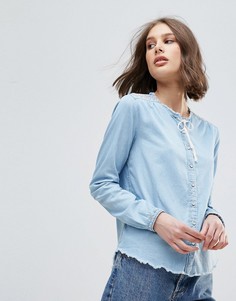 Блузка с вышивкой и кисточками Pepe Jeans - Синий