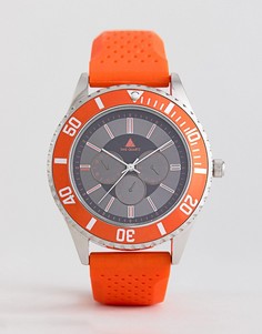 Оранжевые часы с резиновым ремешком и контрастным безелем ASOS - Оранжевый
