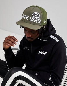 Кепка с контрастным ремешком и логотипом AAPE By A Bathing Ape - Зеленый