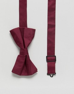 Бордовый шелковый галстук-бабочка ASOS DESIGN - Красный