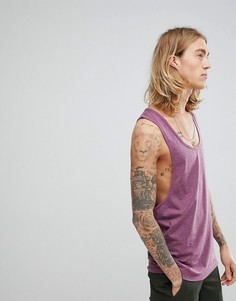 Фиолетовая меланжевая майка-борцовка ASOS DESIGN - Фиолетовый