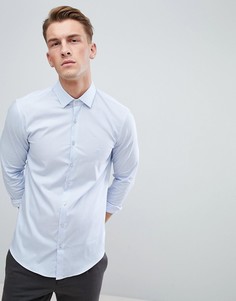 Рубашка зауженного кроя в полоску Calvin Klein - Синий