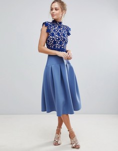Кружевное платье для выпускного ASOS - Синий
