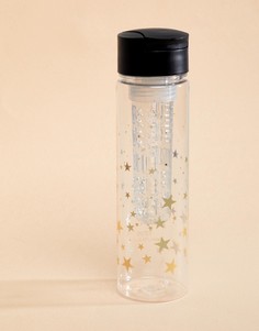 Бутылка с отделением для добавок и принтом звезд Typo - Мульти
