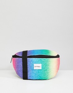 Разноцветная сумка-кошелек на пояс со стразами Spiral - Мульти