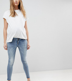 Укороченные джинсы скинни со съемной вставкой для живота Bandia Maternity - Синий
