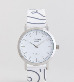 Часы 36 мм с силиконовым ремешком и принтом в стиле 90-х Reclaimed Vintage Inspired эксклюзивно для ASOS - Белый