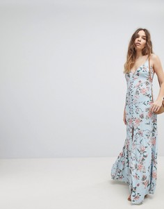Платье макси с цветочным принтом Flynn Skye - Синий