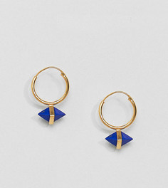 Позолоченные серебряные серьги-кольца ASOS DESIGN - Золотой