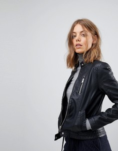 Байкерская куртка из искусственной кожи Vero Moda - Черный