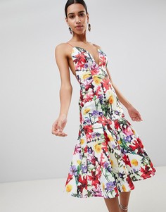 Платье для выпускного с цветочным принтом ASOS Premium - Мульти