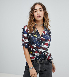 Рубашка с принтом орлов Sacred Hawk - Мульти