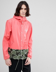 Розовая непромокаемая куртка с капюшоном и камуфляжным принтом Herschel Supply Co Forecast - Розовый