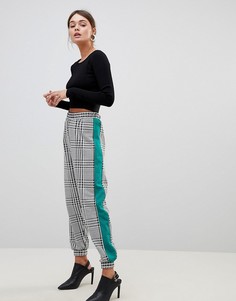 Джоггеры в клетку с полосками ASOS DESIGN - Черный