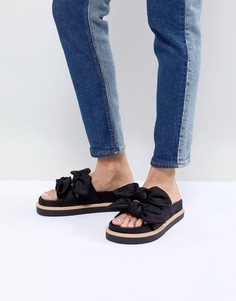 Шлепанцы с бантами River Island - Черный