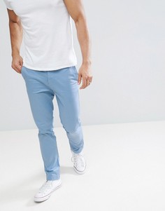 Голубые чиносы узкого кроя River Island - Синий