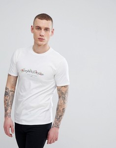 Белая футболка с цветочным принтом River Island - Белый