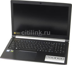 Ноутбук ACER Aspire A715-71G-74MF, 15.6&quot;, Intel Core i7 7700HQ 2.8ГГц, 12Гб, 1000Гб, 128Гб SSD, nVidia GeForce GTX 1050 Ti - 4096 Мб, Windows 10, NX.GP9ER.012, черный