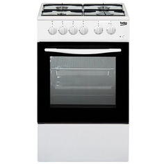Газовая плита BEKO FCSS 42014 FW, электрическая духовка, белый
