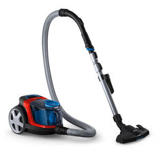 Пылесос PHILIPS PowerPro Compact FC9351/01, 1900Вт, красный/синий