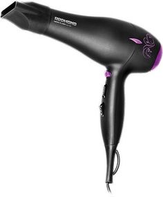 Фен REDMOND RF-519, 2000Вт, черный и фиолетовый