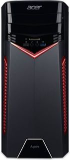 Компьютер ACER Aspire GX-781, Intel Core i5 7400, DDR4 8Гб, 1000Гб, NVIDIA GeForce GTX 1050Ti - 4096 Мб, DVD-RW, CR, Windows 10, черный [dg.b8cer.025]