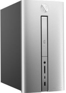 Компьютер HP Pavilion 570-p059ur, Intel Core i5 7400, DDR4 8Гб, 256Гб(SSD), Intel HD Graphics 630, DVD-RW, Free DOS 2.0, серебристый [2cw89ea]