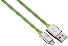 Кабель HAMA Color Line, microUSB - USB 2.0, 1м, зеленый [00080514]