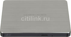 Оптический привод DVD-RW LG GP60NS60, внешний, USB, серебристый + черный, Ret