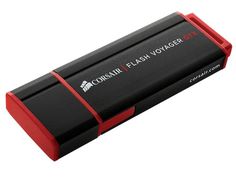 Флешка USB CORSAIR Voyager GTX 128Гб, USB3.0, черный и красный [cmfvygtx3b-128gb]