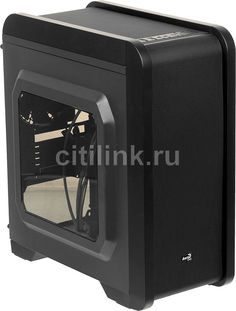 Корпус mATX AEROCOOL Qs-240, Micro-Tower, без БП, черный
