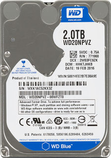 Жесткий диск WD Blue WD20NPVZ, 2Тб, HDD, SATA III, 2.5&quot;