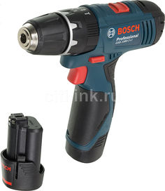 Ударная дрель-шуруповерт BOSCH GSB 1080-2-LI, с двумя аккумуляторами [06019f3020]