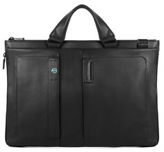 Сумка Piquadro Pulse CA4021P15/N черный/серый натур.кожа