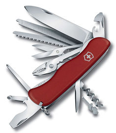 Складной нож VICTORINOX WORK CHAMP, 21 функций, 111мм, красный [0.8564]