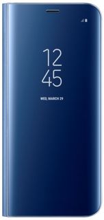 Чехол (флип-кейс) SAMSUNG Clear View Standing Cover, для Samsung Galaxy S8+, голубой [ef-zg955clegru]