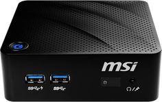 Неттоп MSI Cubi N-053XRU, Intel Celeron N3060, DDR3 4Гб, 128Гб(SSD), Intel HD Graphics 400, noOS, черный [9s6-b12011-053]