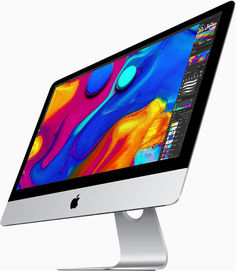Моноблок APPLE iMac MMQA2RU/A, Intel Core i5 7360U, 8Гб, 1000Гб, Intel Iris Plus Graphics 640, Mac OS X, серебристый и черный