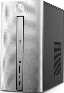 Компьютер HP Pavilion 570-p021ur, AMD A12 9800, DDR4 12Гб, 2Тб, NVIDIA GeForce GTX 1050 - 2048 Мб, DVD-RW, Windows 10, серебристый [1gs87ea]